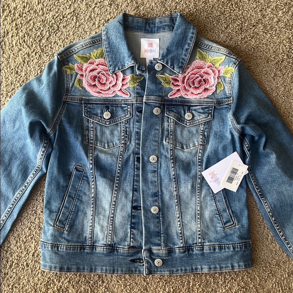 LuLaRoe Harvey Jean Jacket, Size S